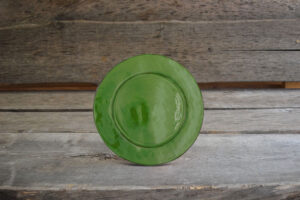 vaisselle-ceramique-fait-main-asiette-dessert-vert-aubagne
