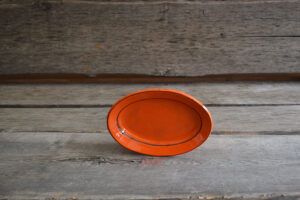 vaisselle-ceramique-fait-main-mini-plat-ovale-orange-aubagne