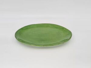 vaisselle-ceramique-fait-main-plat-a-roti-vert-aubagne