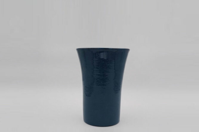 vaisselle-ceramique-fait-main-vase-bas-bleu-canard-aubagne