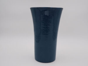 vaisselle-ceramique-fait-main-vase-tube-haut-bleu-canard-aubagne